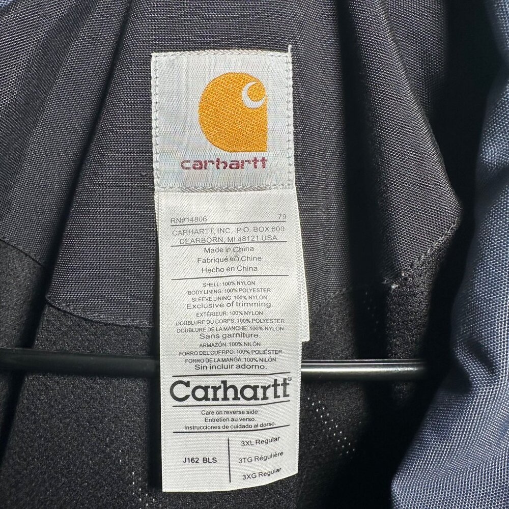 Carhartt Navy Blue Storm Defender Loose Fit Heavyweight Jacket - 3XL - Picture 3 of 8